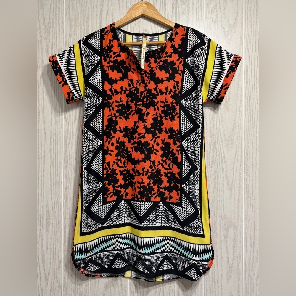 Uncle Frank by Ivy Jane Short Sleeve Printed Shift Dress Size XS NWOT